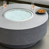 Table foyer ronde - Aluminium peint - vue 3