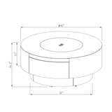 Table foyer ronde - Aluminium peint - vue 6