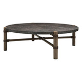 Table de centre Riviera - Pierre anthracite & aluminium satiné - vue 3