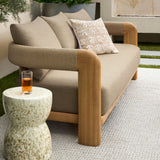 Sofa rivage - Teck & corde greige - vue 2
