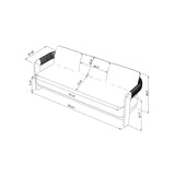 Sofa rivage - Teck & corde greige - vue 6