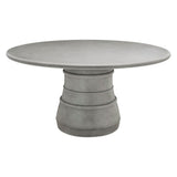 Table minérale - Béton artisanal peint à la main, gris clair