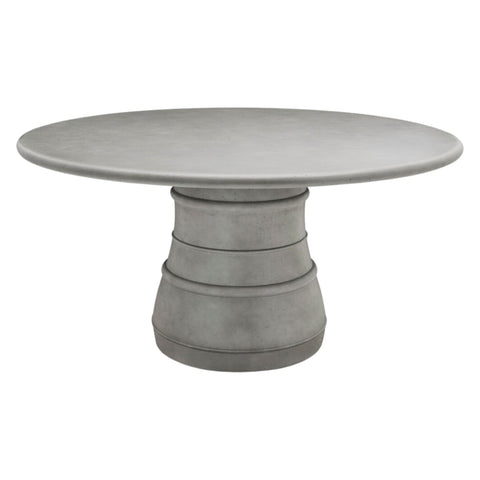 Table minérale - Béton artisanal peint à la main, gris clair