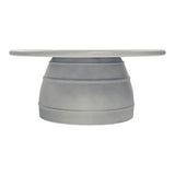Table basse minérale - Béton artisanal peint à la main, gris clair - vue 3