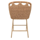 Tabouret de comptoir rivage - Rotin artisanal & aluminium satiné - vue 3