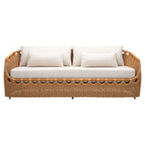 Sofa rivage - Rotin artisanal & aluminium satiné - vue 5