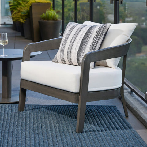 Fauteuil extérieur - Aluminium anthracite peint à la main