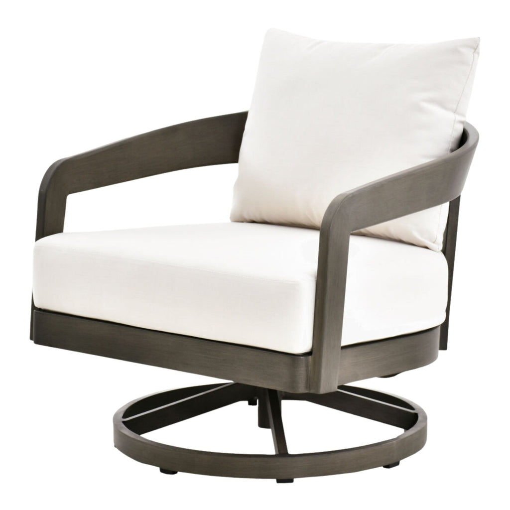 Fauteuil pivotant extérieur - Aluminium anthracite peint à la main
