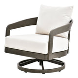 Fauteuil pivotant extérieur - Aluminium anthracite peint à la main