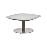 Table basse extérieure - Pierre mate & aluminium anthracite