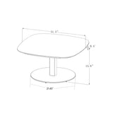 Table basse extérieure - Pierre mate & aluminium anthracite - vue 3
