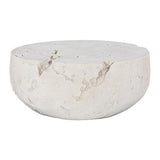 Table basse organique - Pierre romaine moulée sur tronc - vue 2