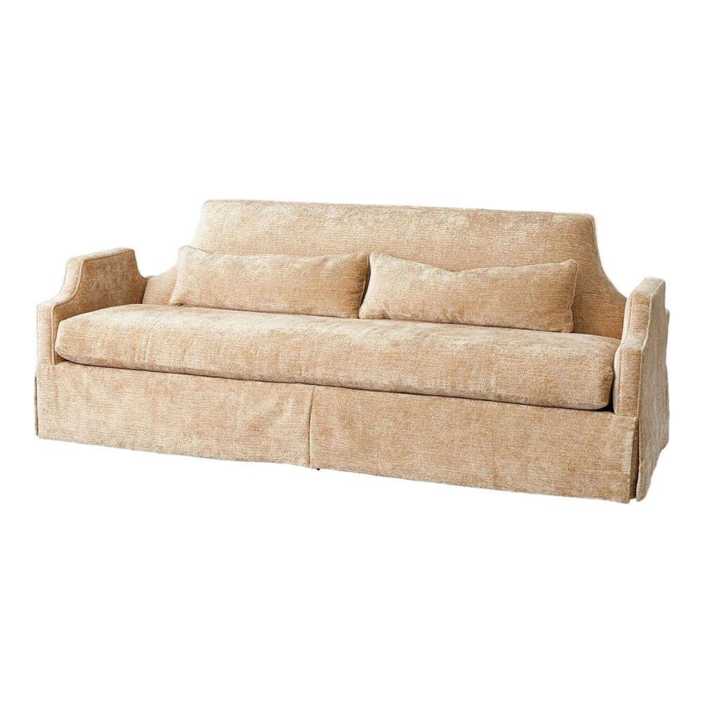 Sofa jupe - Lin noisette & silhouette dramatique