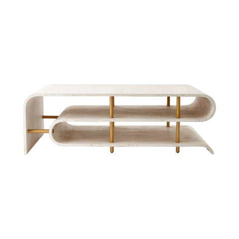 Table basse Serpina - Loupe blanche
