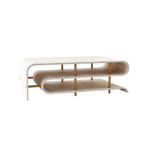 Table basse Serpina - Loupe blanche