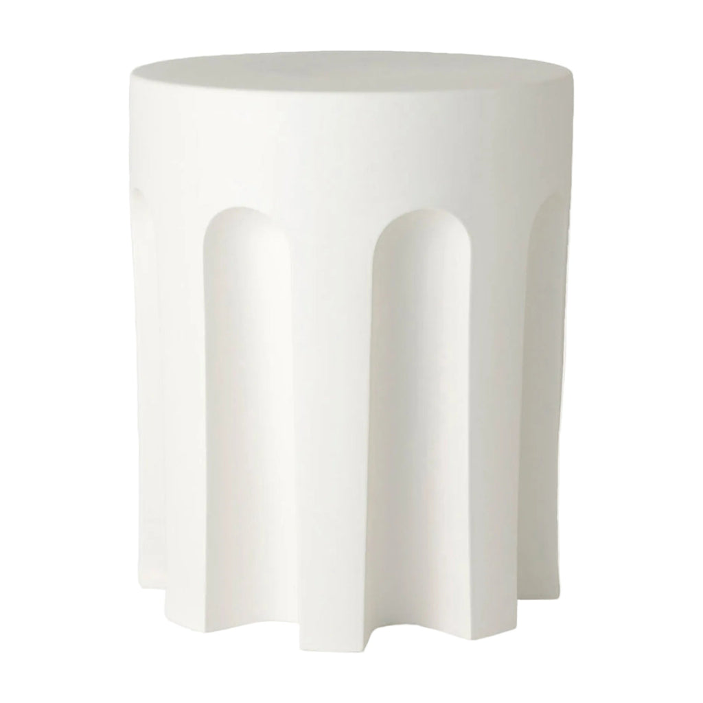 Table d'appoint Arco - Céramique mate blanche