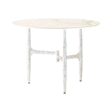 Table Ronde - Argent & Blanc Doré