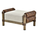 Banc Repose-pieds Riviera - Rotin Tressé Naturel