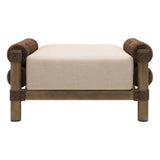 Banc Repose-pieds Riviera - Rotin Tressé Naturel - vue 3