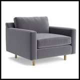 Fauteuil Hugo - Velours - vue 2