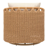 Fauteuil Pivotant Archipel - Fibre Naturelle Lin Blanc Chaud - vue 4