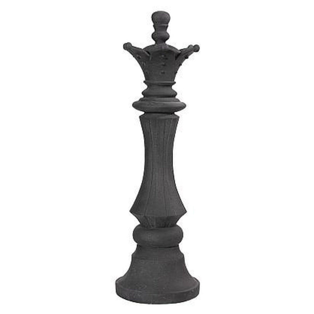 Sculpture Reine des Échecs - Pierre Noire