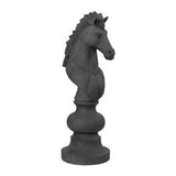 Sculpture Cavalier des Échecs - Pierre Noire - vue 3