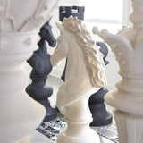 Sculpture Roi des Échecs - Pierre Blanche - vue 3