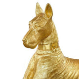 Dogue Doré - Sculpture Animalière Feuille d'Or, Droite - vue 2