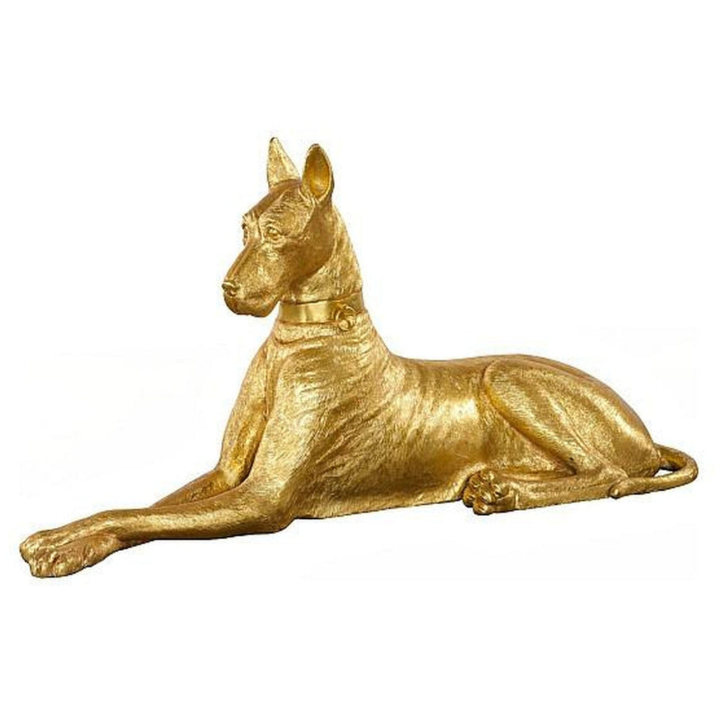 Dogue Doré - Sculpture Animalière Feuille d'Or, Droite - vue 5