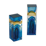 Goutte de Rosée Bleue - Grand - Verre Soufflé