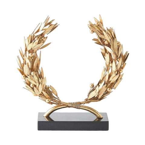 Objet décoratif - Couronne de Laurier - Feuille d'Or