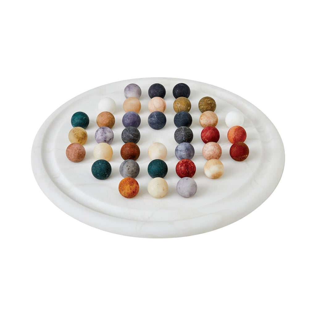 Solitaire Game | Multi-colored Alabaster