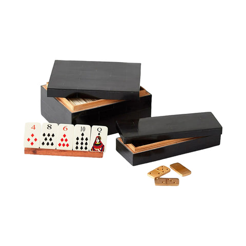 Jeu de Cartes Boîte Noire - Os Sculpté