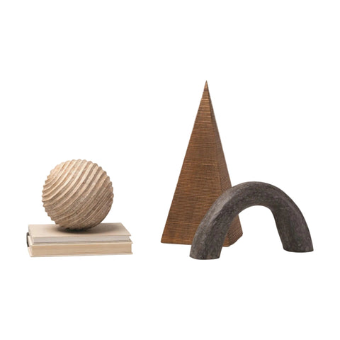 Objet Décoratif - Pyramide Bois Naturel