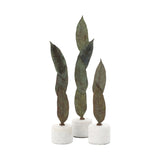 Sculpture Feuilles Tombantes - Laiton Antique - vue 2