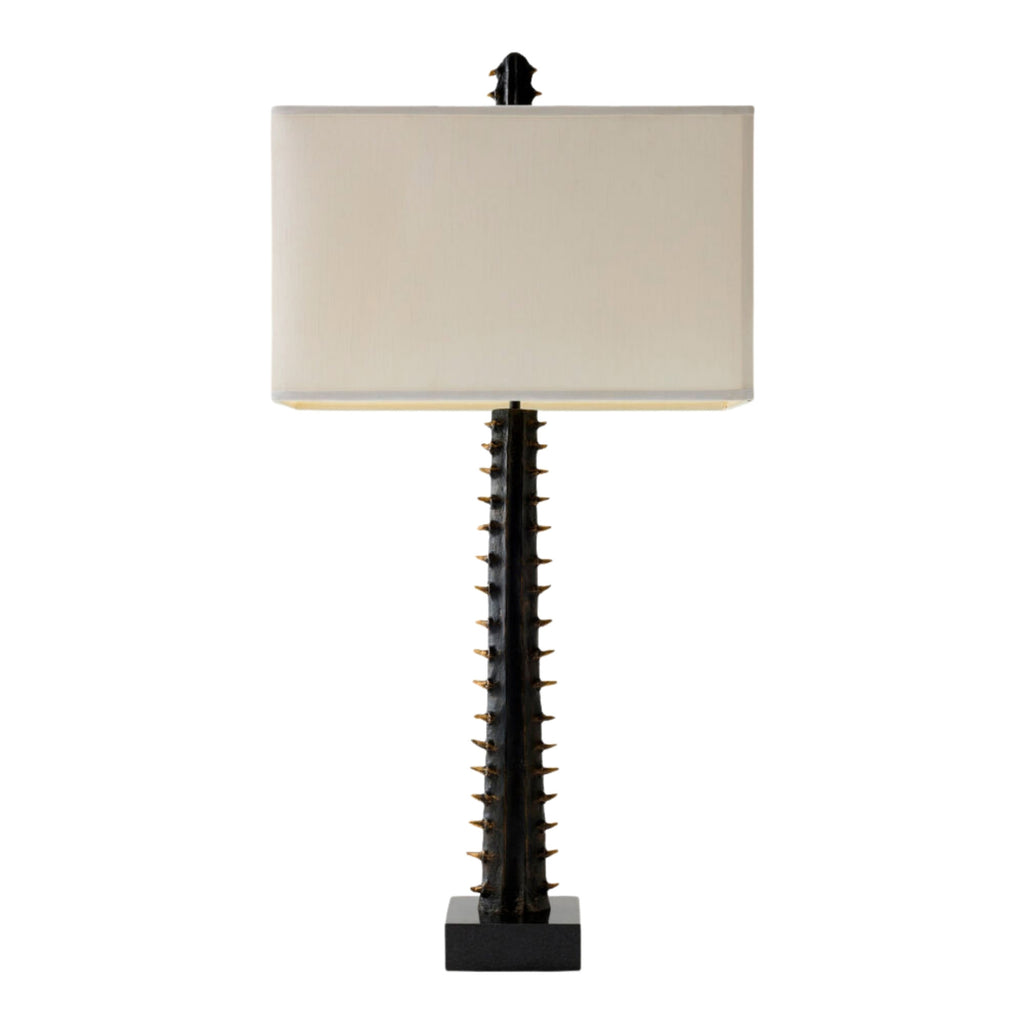 Lampe design contemporaine en bronze texturé