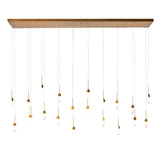 Lustre rectangle - laiton satiné - vue 2