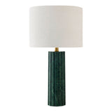 Lampe de table - marbre vert rainuré