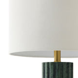 Lampe de table - marbre vert rainuré - vue 2