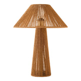 Lampe de table - corde & bois brun