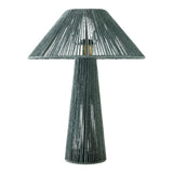 Lampe de table - corde & bois bleu