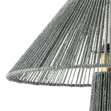 Lampe de table - corde & bois bleu - vue 4