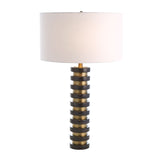 Lampe de table - marbre empilé noir