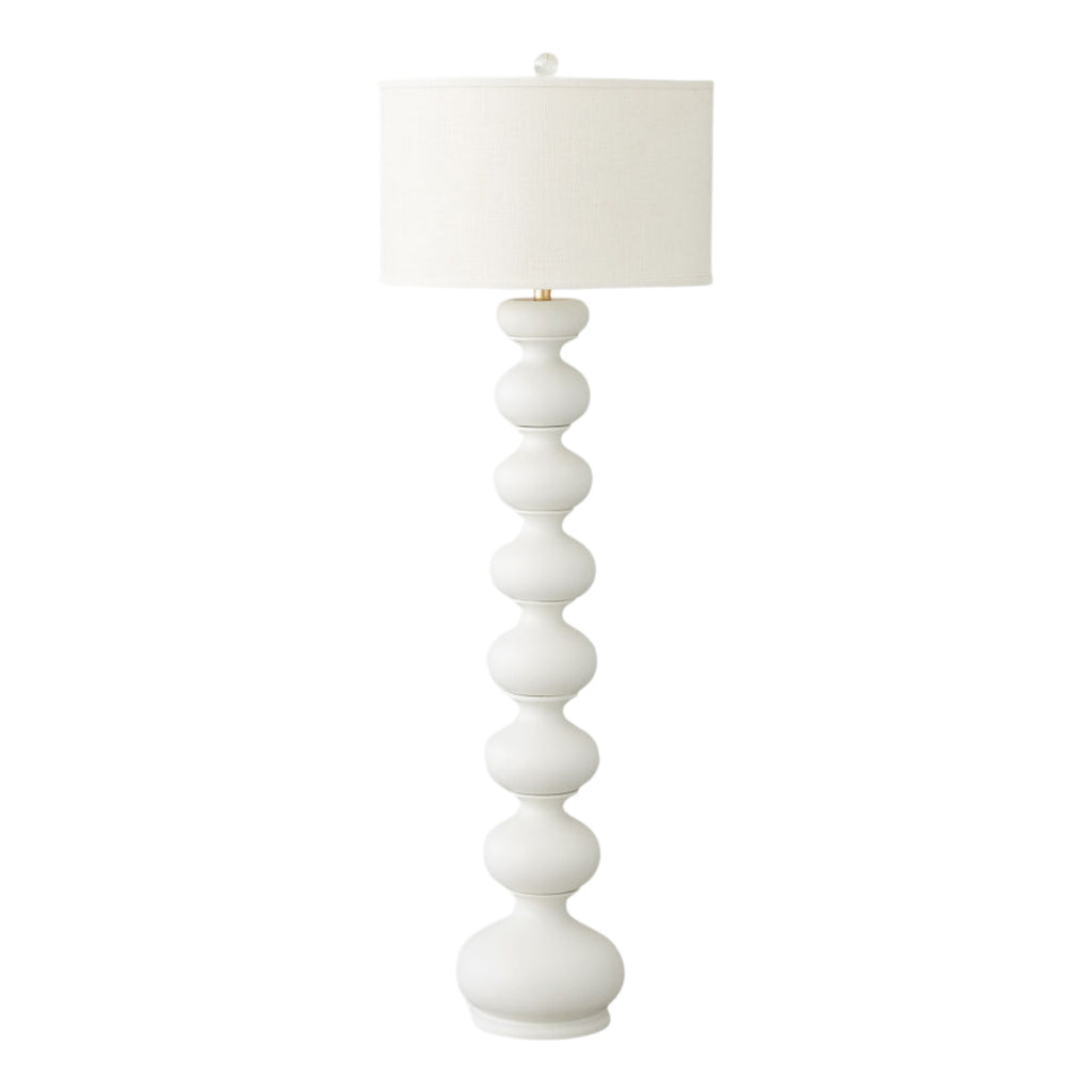 Lampadaire - ampoules empilées blanc mat