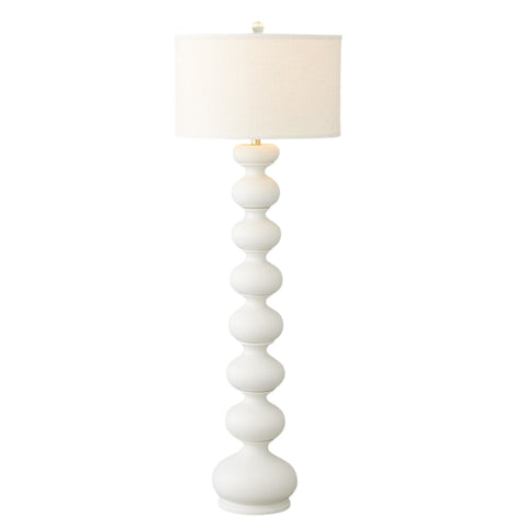 Lampadaire - ampoules empilées blanc mat
