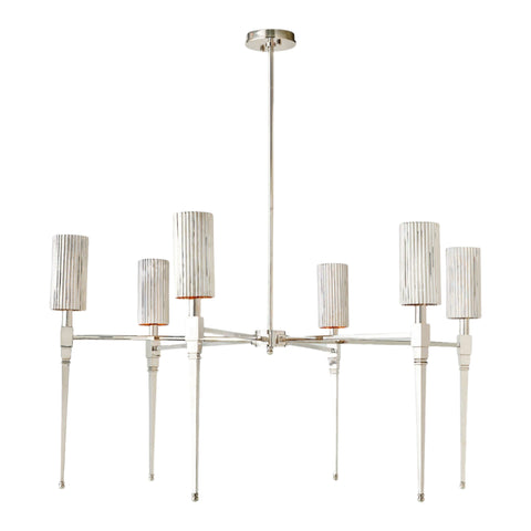 Lustre cannelé - nickel