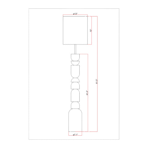 Lampe sur pied Staccato