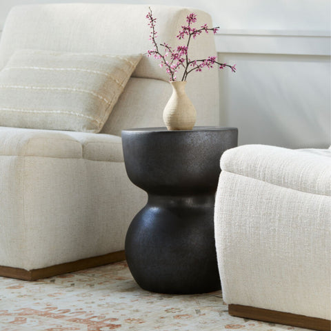 Table d'appoint - Céramique Charcoal & Noir