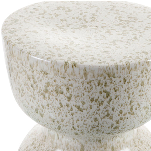 Table d'appoint - Céramique Ivoire Patiné